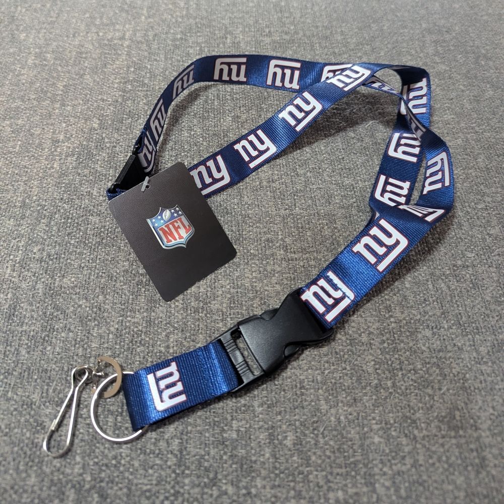 NEW! NFL NY Giants Blue and White Lanyard